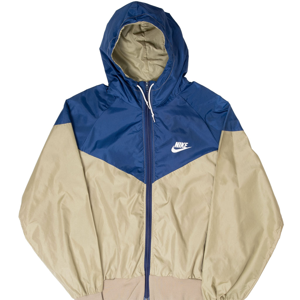 VINTAGE NIKE BLUE GOLD WINDBREAKER JACKET EARLY 1980S SIZE LARGE