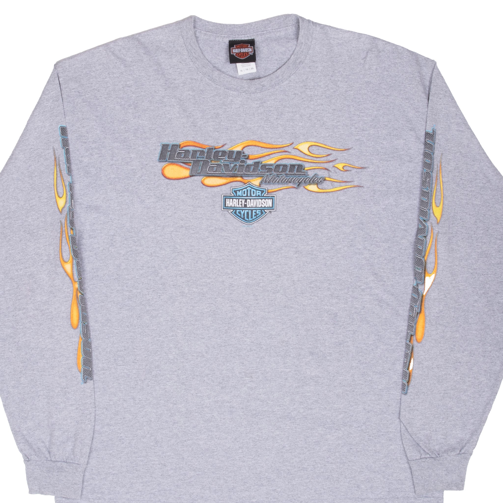 Vintage Harley Davidson Pocatello Idaho Flame Long Sleeve Tee Shirt 2017 Size XL