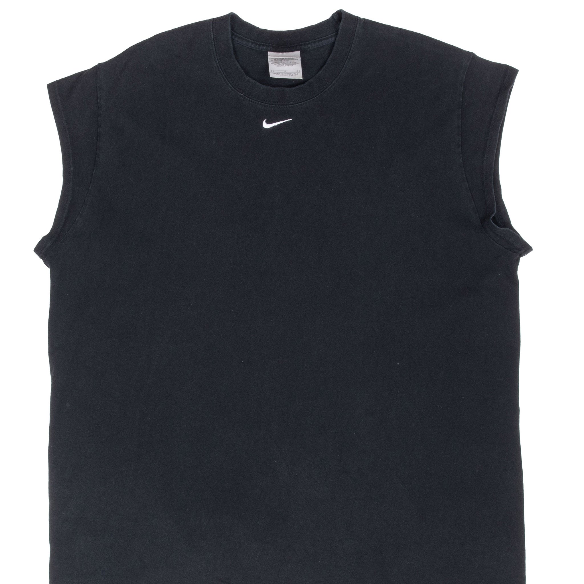 Vintage Nike Center Swoosh Black Tank Top Tee Shirt 2000S Size Large