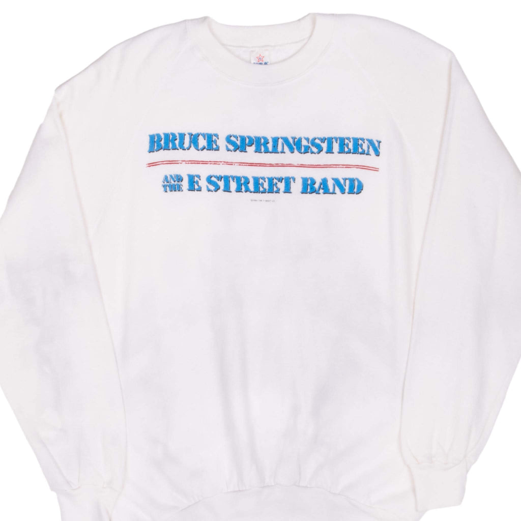 Vintage Bruce Springsteen & The E Street Band World Tour 1985 White Sweatshirt Size Large