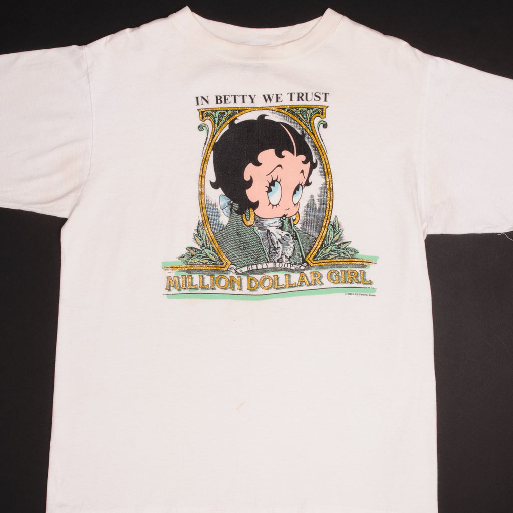 Vintage Betty Boop In Betty We Trust Size XL Made In USA Tee Shirt 1990 Size Large Made In USA