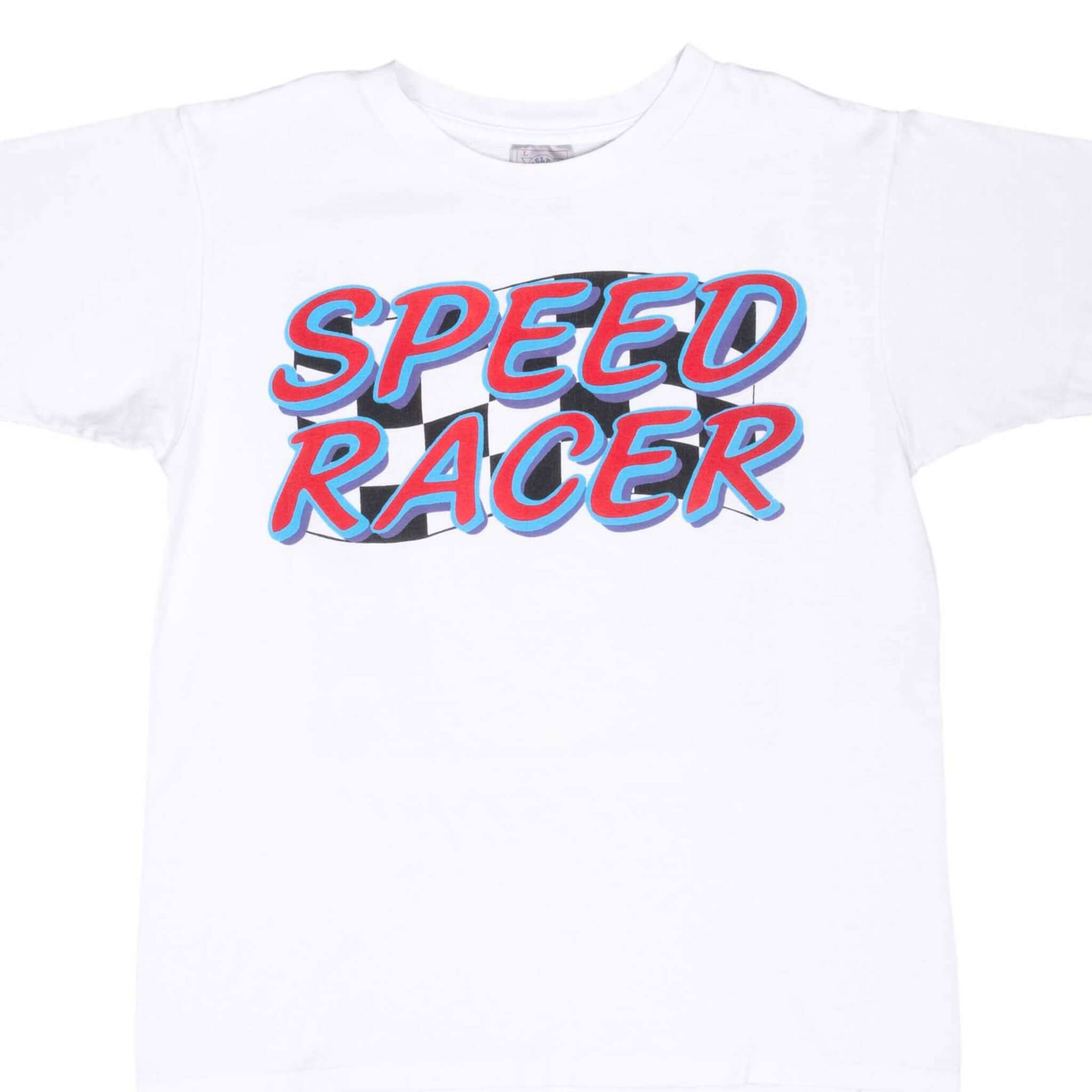 Vintage Speed Racer Wanted For Speeding Early 1990S Tee Shirt Size Large Made In Usa With Single Stitch Sleeves