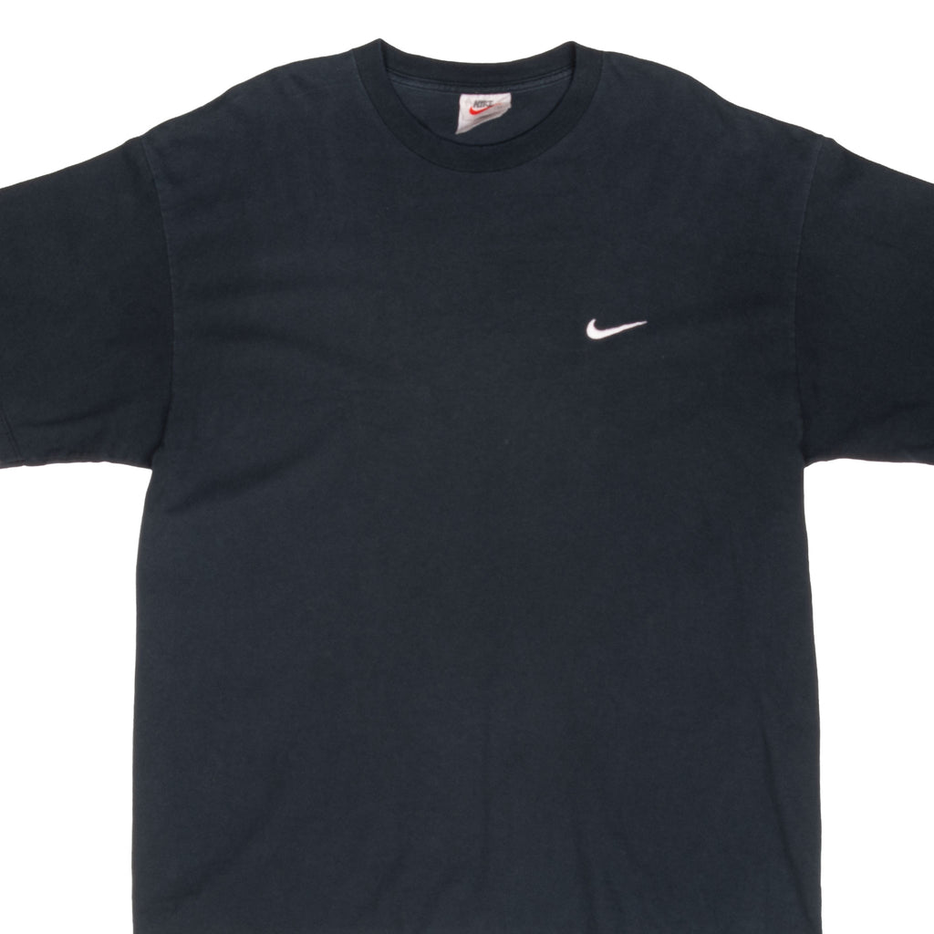Vintage Nike Classic Swoosh Black Tee Shirt 1990S Size Large