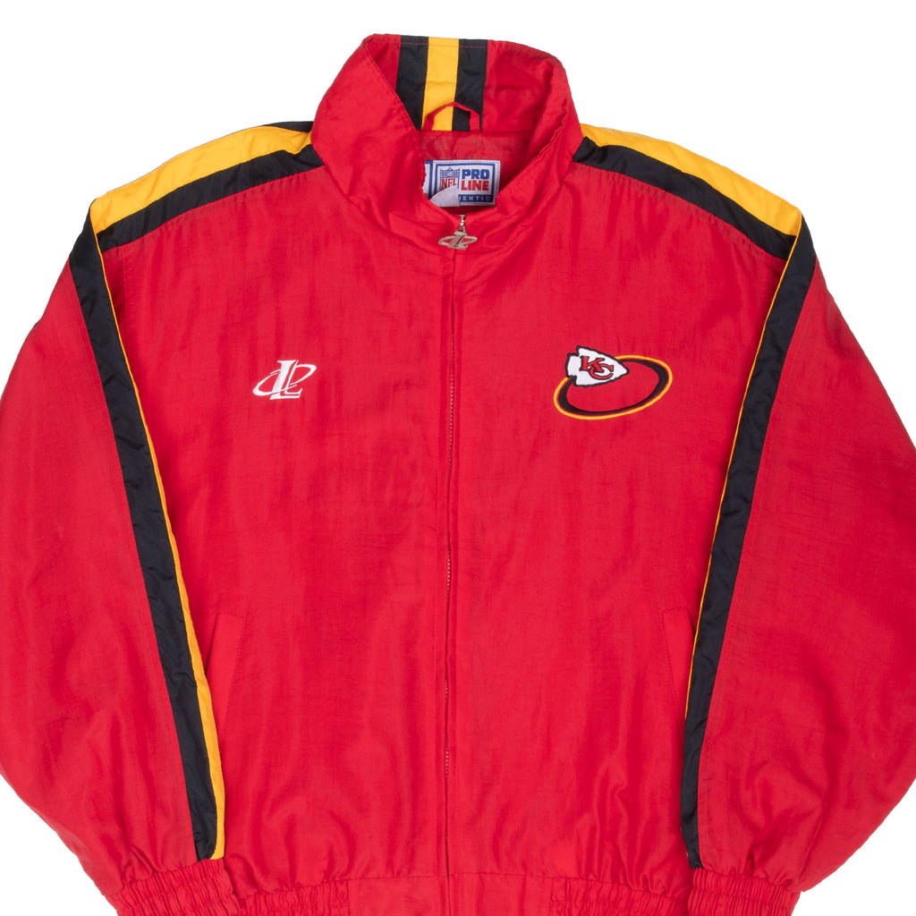 Vintage Nfl Kansas City Chiefs Logo Athletic Windbreaker Jacket 1990S Size Large