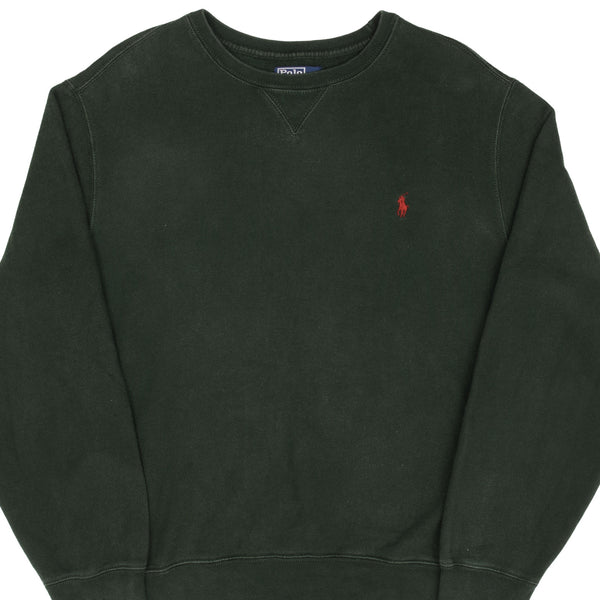 Vintage Polo Ralph Lauren Classic Crewneck Pine Green Sweatshirt Size Large 1990S