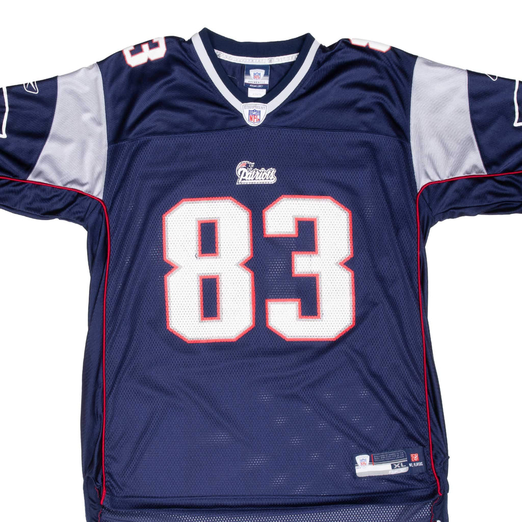 VINTAGE NFL NEW ENGLAND PATRIOTS WELKER #83 REEBOK JERSEY 2000s XL
