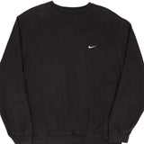 Vintage Black Nike Classic Small Swoosh Sweatshirt 2000s Size XL