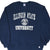 Front of navy Illinois State University crewneck sweatshirt with white lettering and seal