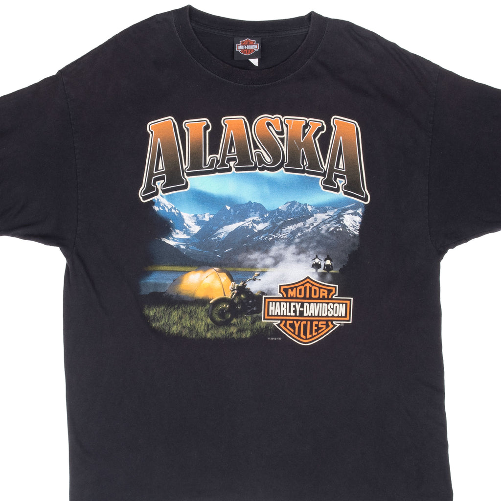 Vintage Harley Davidson Soldotna Alaska Tee Shirt 2012 Size Large