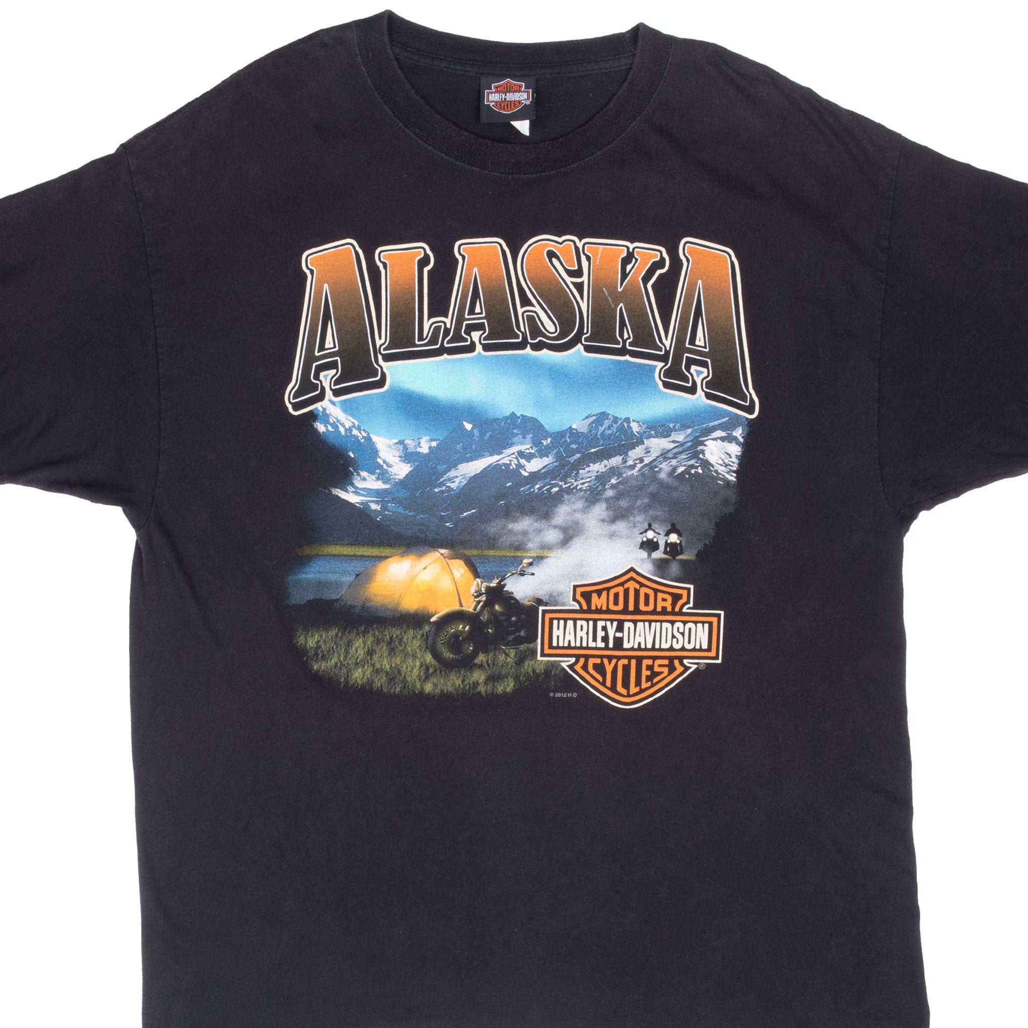Vintage Harley Davidson Soldotna Alaska Tee Shirt 2012 Size Large
