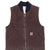 Vintage Carhartt Brown Quilt Lined Vest Jacket V02Dkb 2004 Size Medium Made In USA