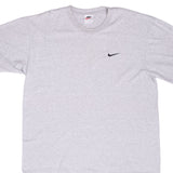 Vintage Nike Classic Swoosh Grey Tee Shirt 1990S Size Large Made In Usa