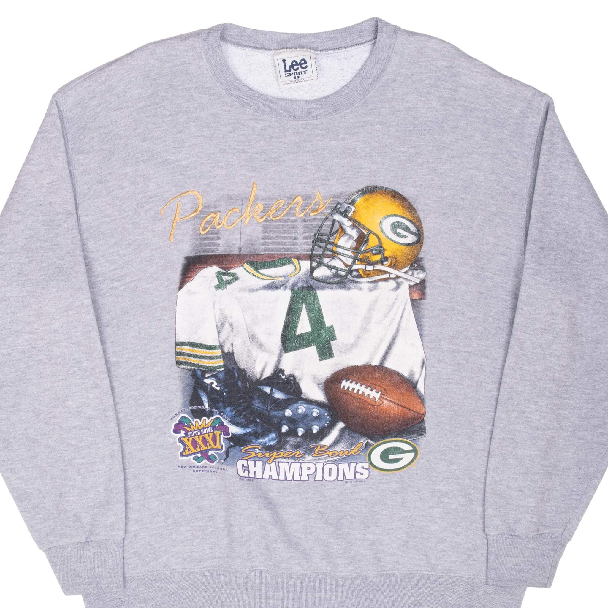 Vintage Nfl Green Bay Packers Super Bowl XXXI Champions 1997 Sweatshirt Size Large Made In USA
