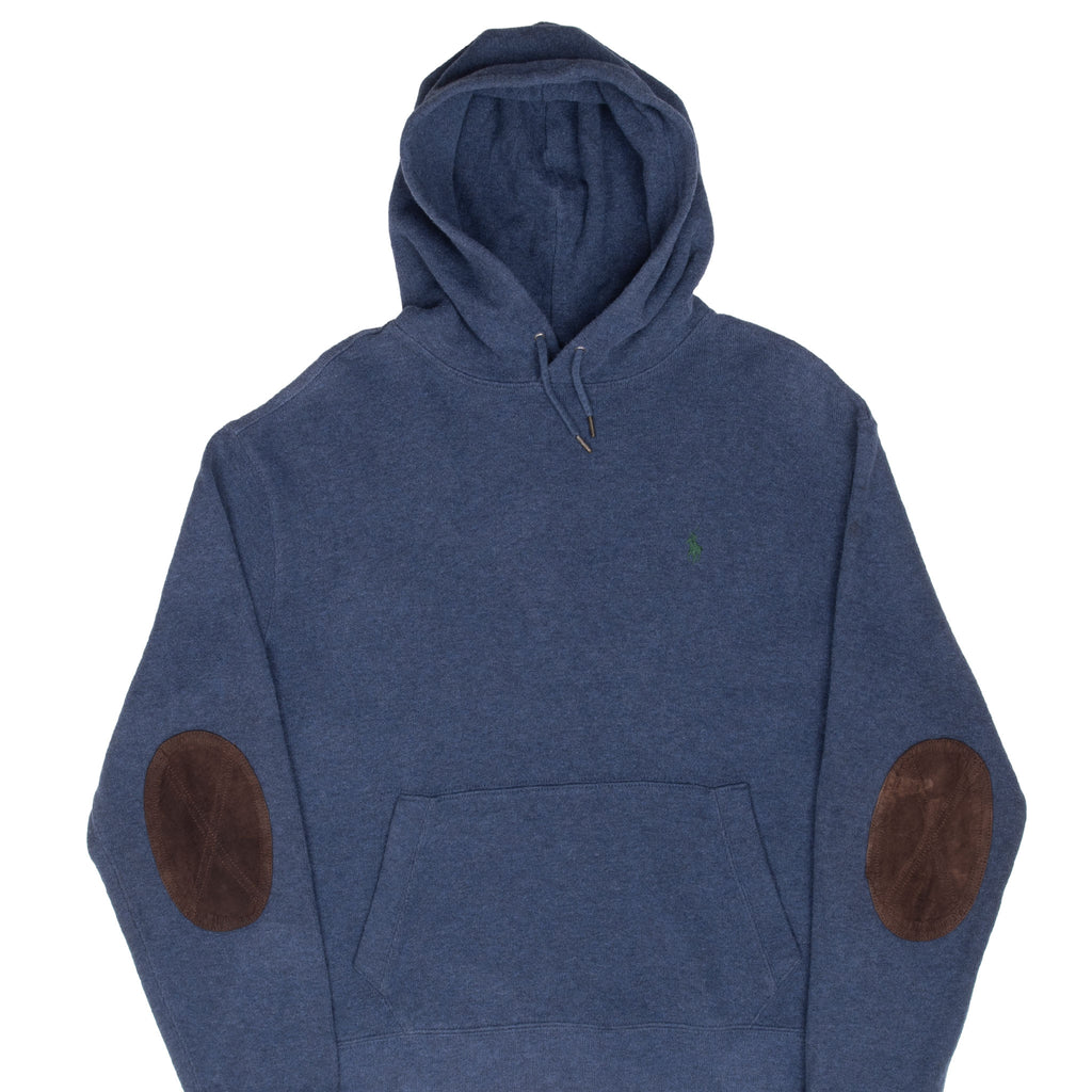 Vintage Polo Ralph Lauren Blue 1990S Hoodie Sweater Size Large