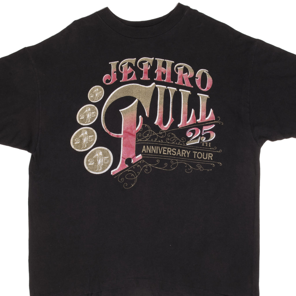 Vintage Jethro Tull 25Th Anniversary 1993 Tour Tee Shirt Xl Made In USA With Single Stitch Sleeves