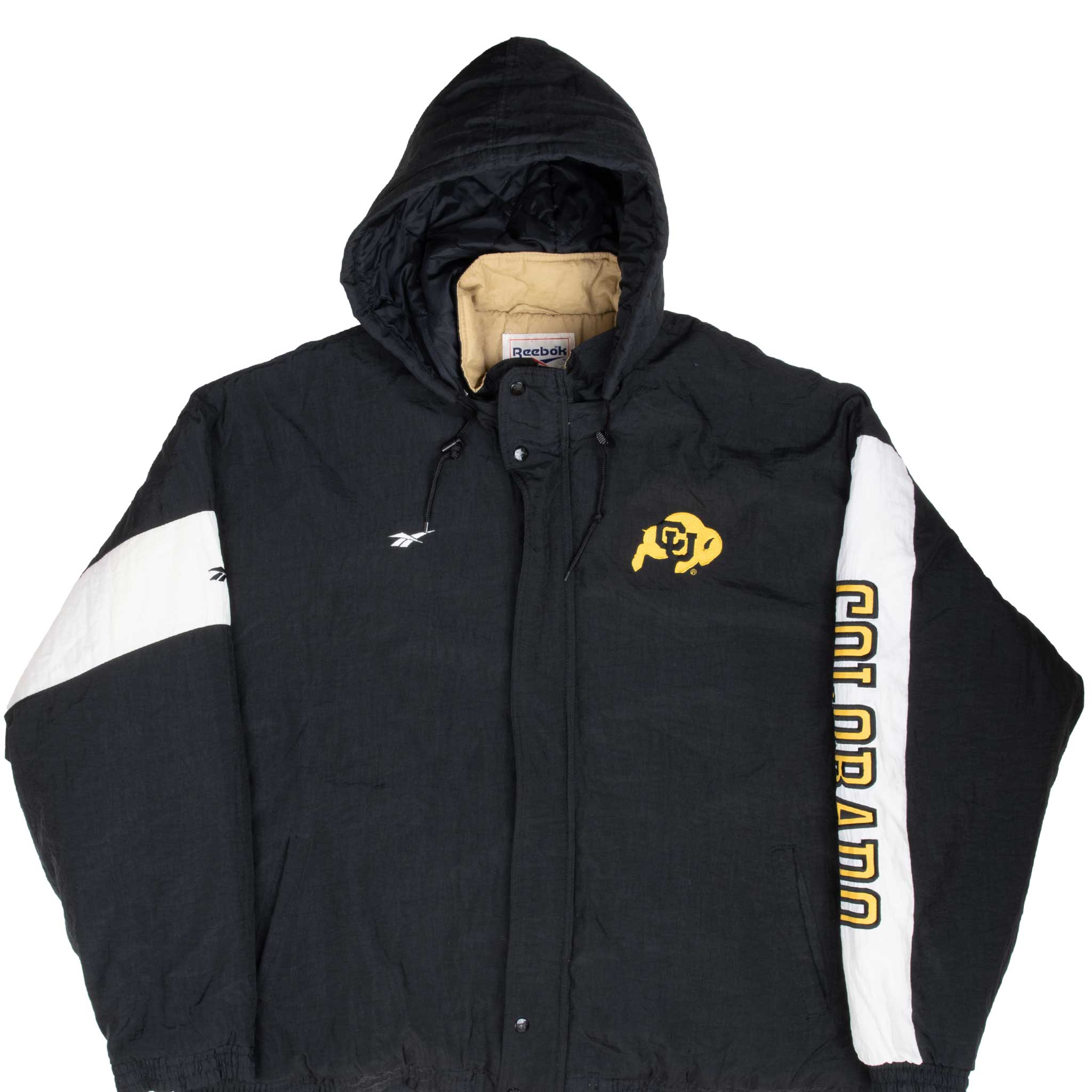 Vintage Ncaa Colorado Golden Buffaloes Reebok Heavy Puffer Jacket 1990S Size 2XL