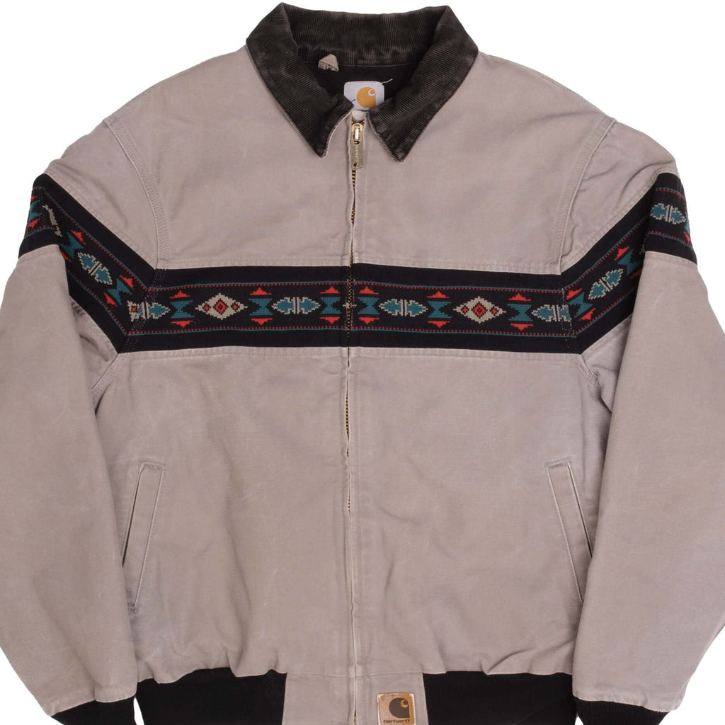 Vintage Carhartt Quilt Lined Aztec Jacket J77CMT Size XL