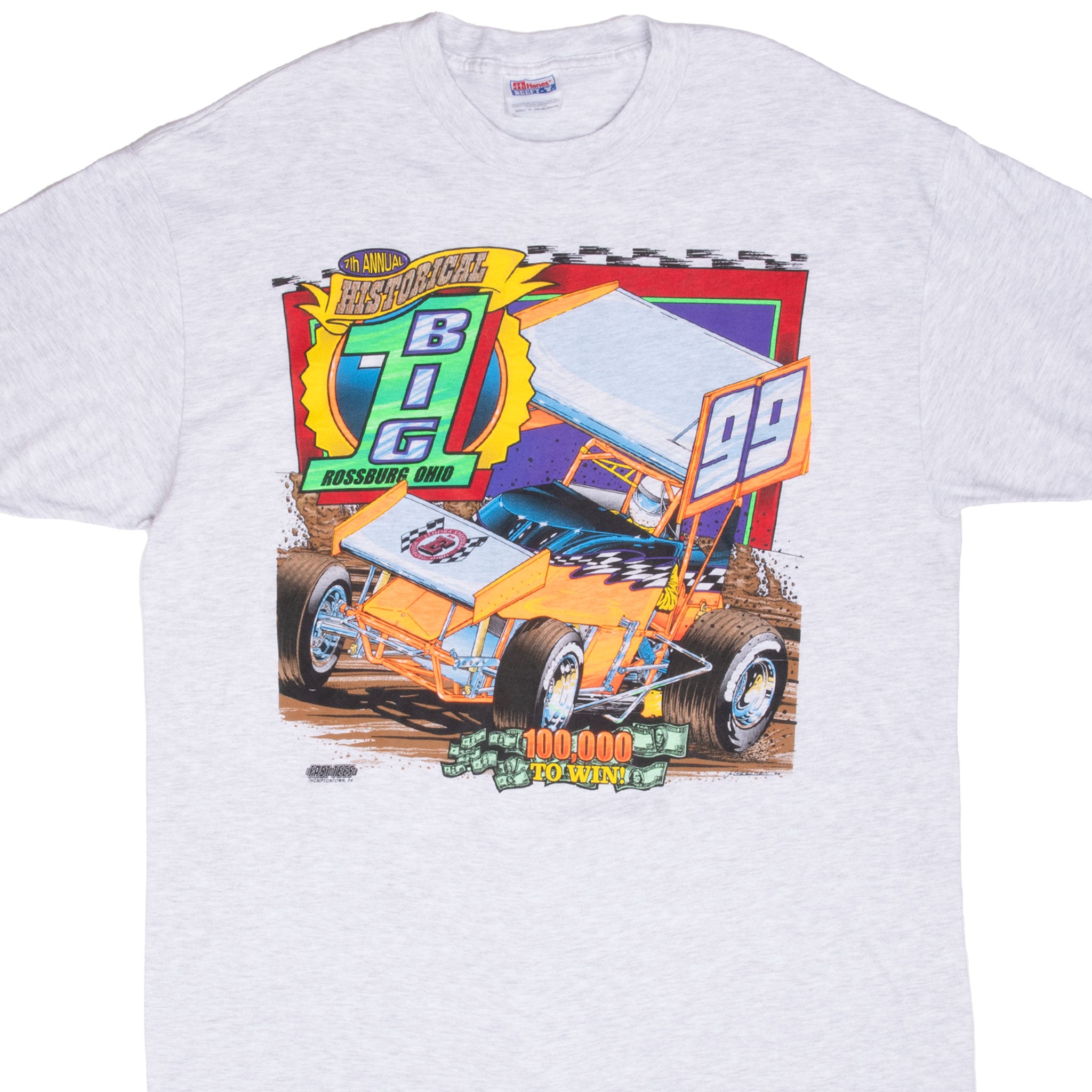 Vintage Racing Big Rossburg Ohio Speedway 1999 Tee Shirt Size XL
