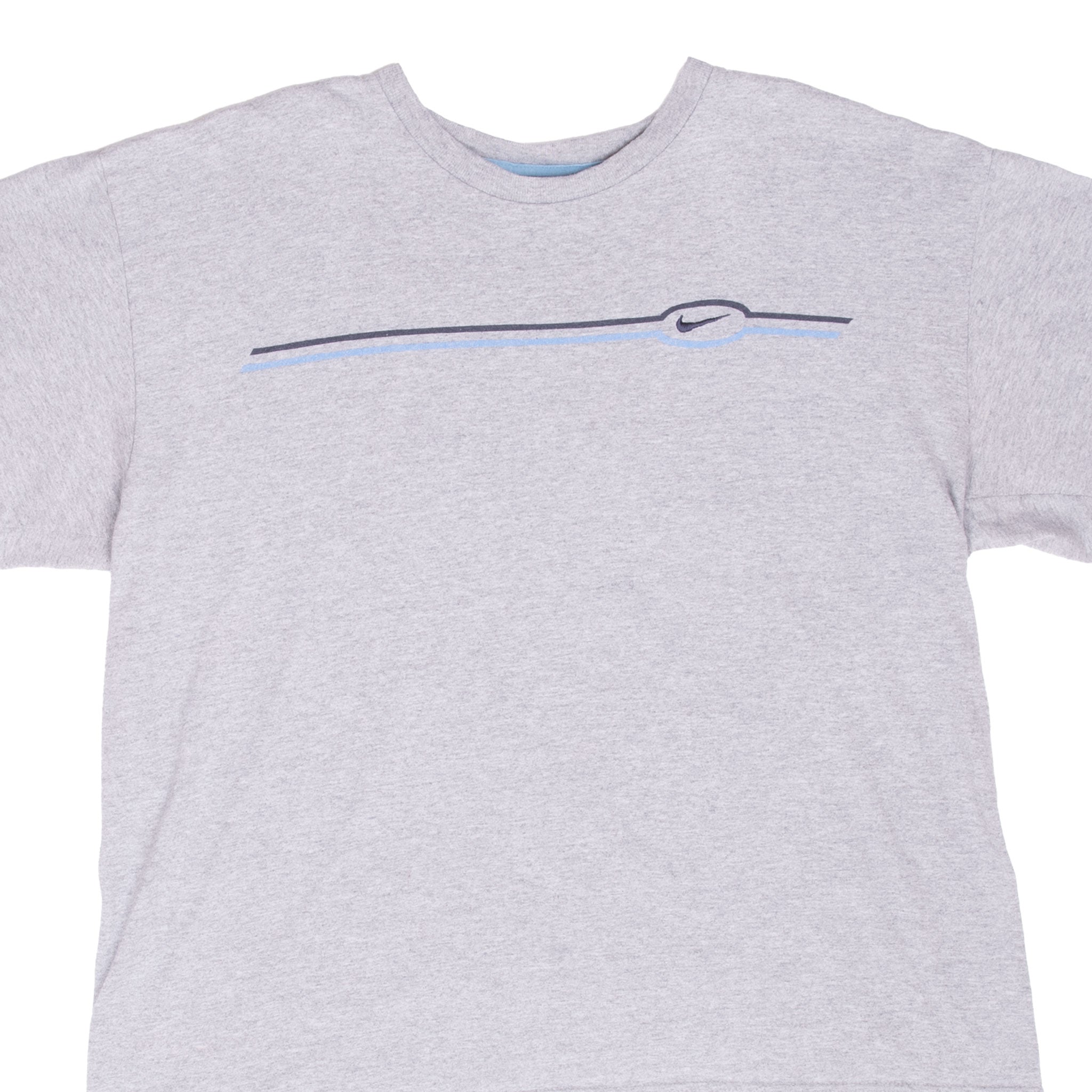 Vintage Nike Classic Swoosh Grey Tee Shirt 2000S Size Large