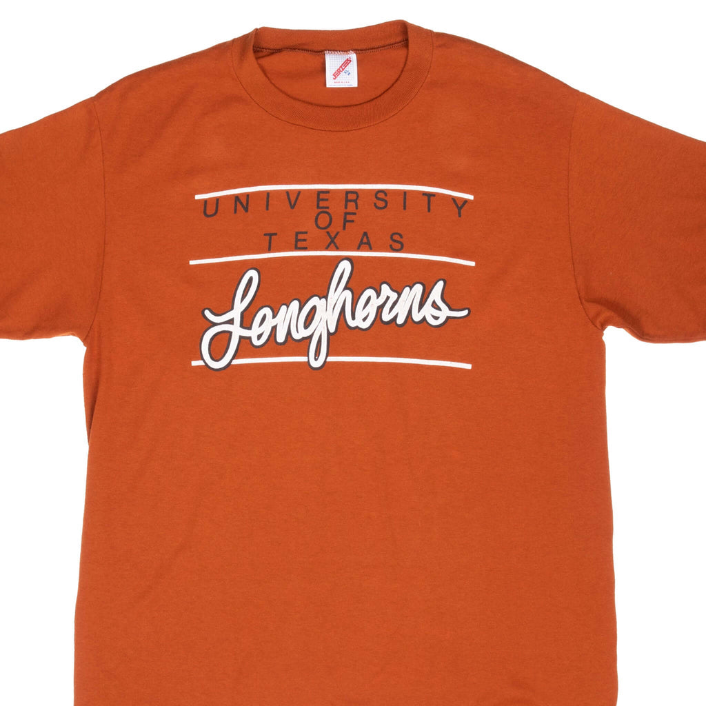 Vintage Ncaa Texas Longhorns Late 1980S Tee Shirt Size Large Made In Usa With Single Stitch Sleeves
