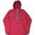 Front of burgundy Oakley hooded pullover windbreaker with gray half-zip and large pouch pocket