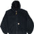 Vintage Carhartt Black Hooded Active Jacket J140BLK Size Large Made In Usa