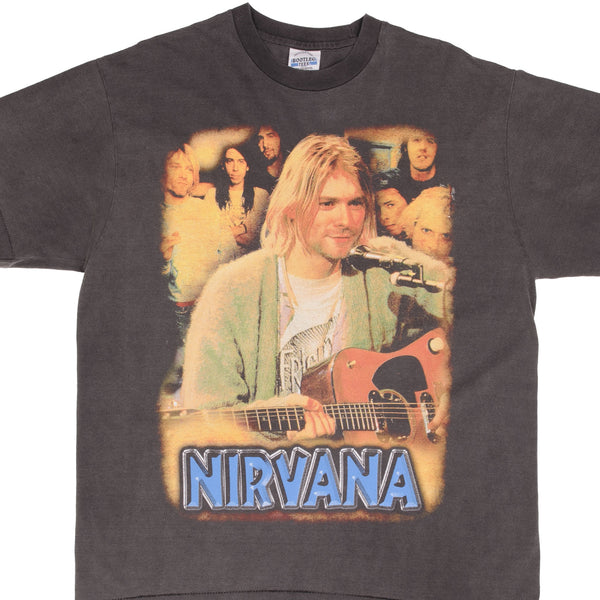 Bootleg Tee Shirt NirvanaKurt Cobain Size XL With Single Stitch Sleeves