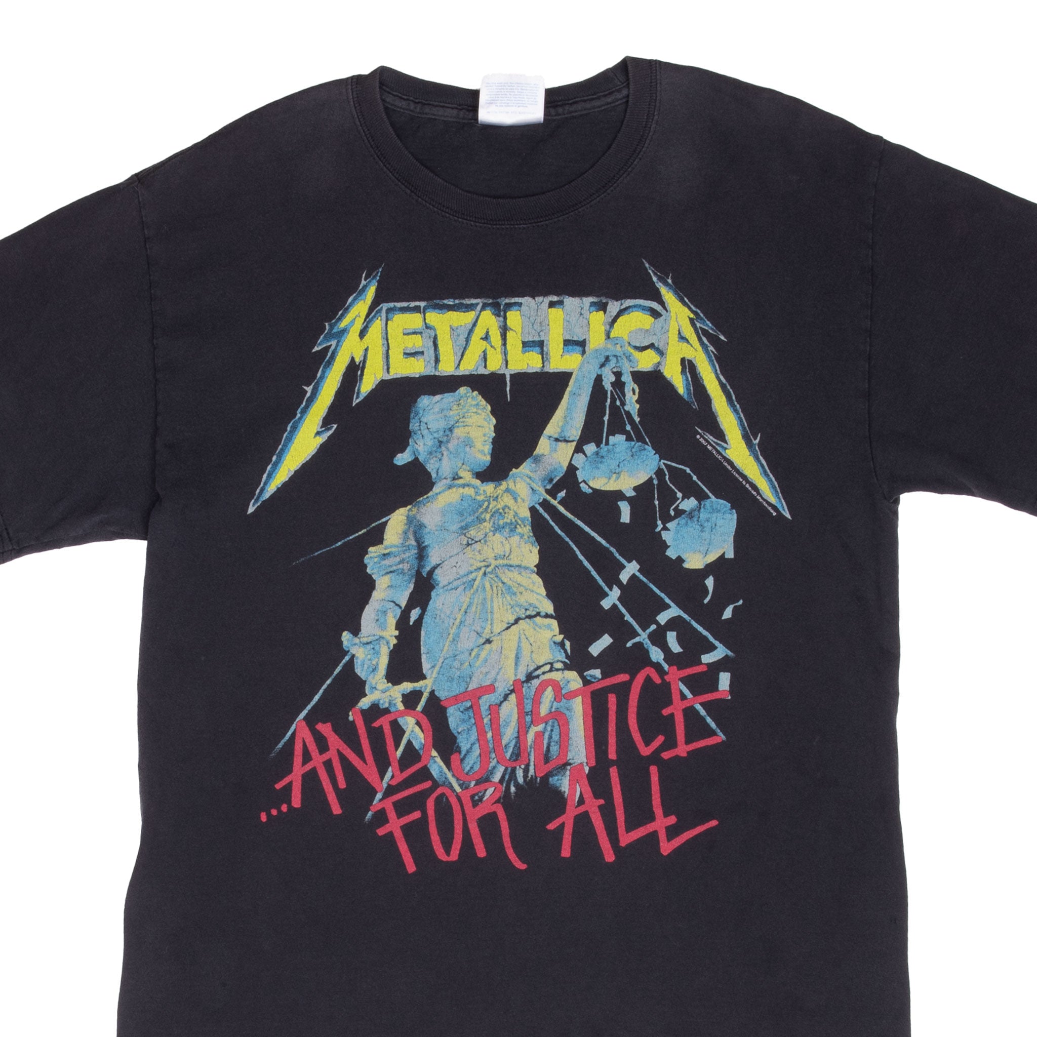 Vintage Metallica And Justice For All Tee Shirt 2007 Size Medium