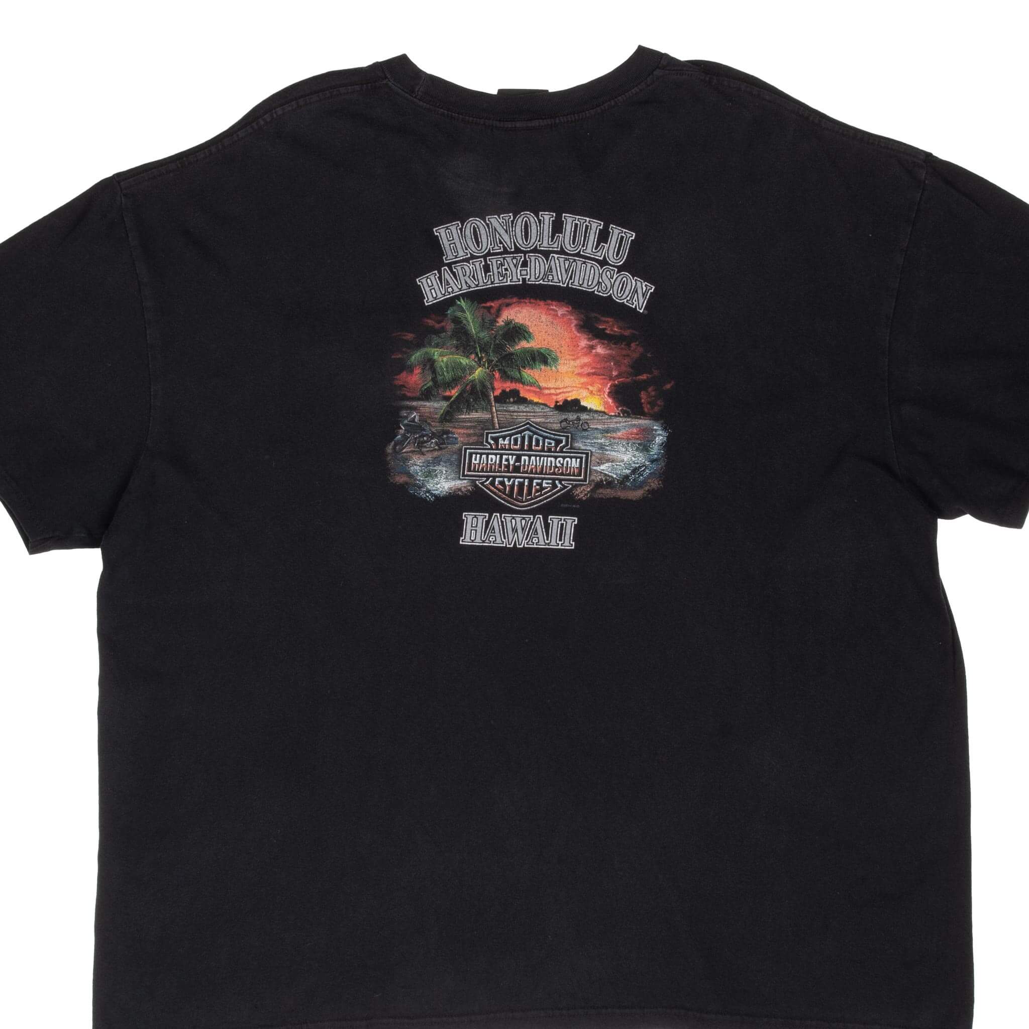 Vintage Harley Davidson Honolulu Hawaii 2014 Tee Shirt Size 2XL
