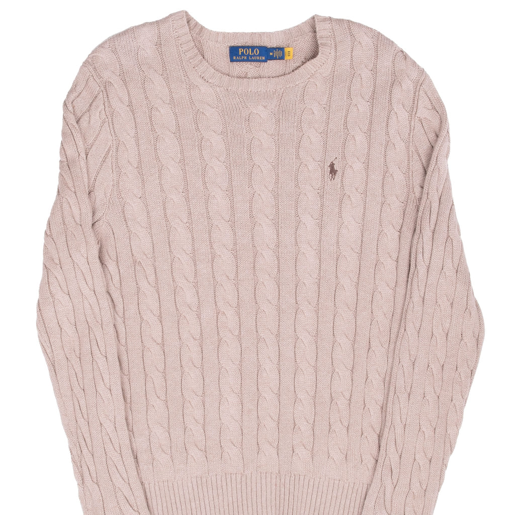 Vintage Polo Ralph Lauren Beige Knit Sweater Size Medium
