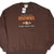 Front of brown Lee Sport Cleveland Browns sweatshirt with embroidered team name and helmet logo
