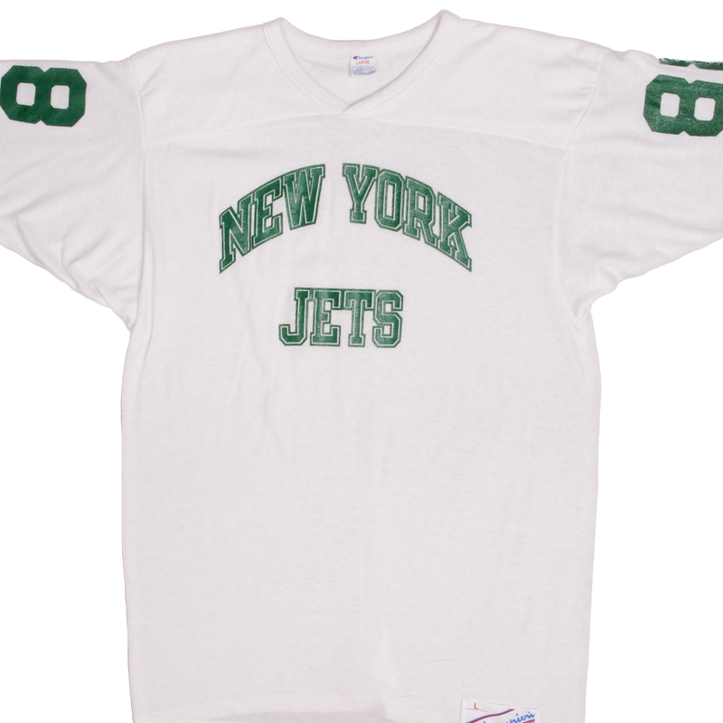 Vintage Champion NFL New York Jets 88 Jersey 1980S Size Large Made In USA
