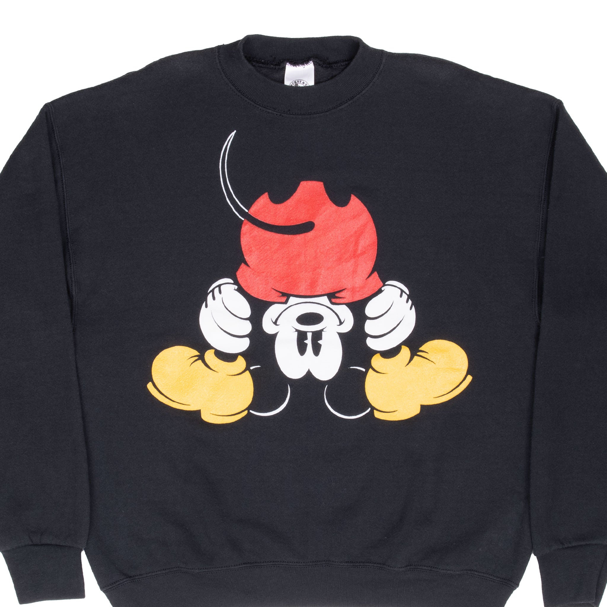 Vintage Disney Mickey Mouse 1990S Black Sweatshirt Size XL Made In Usa
