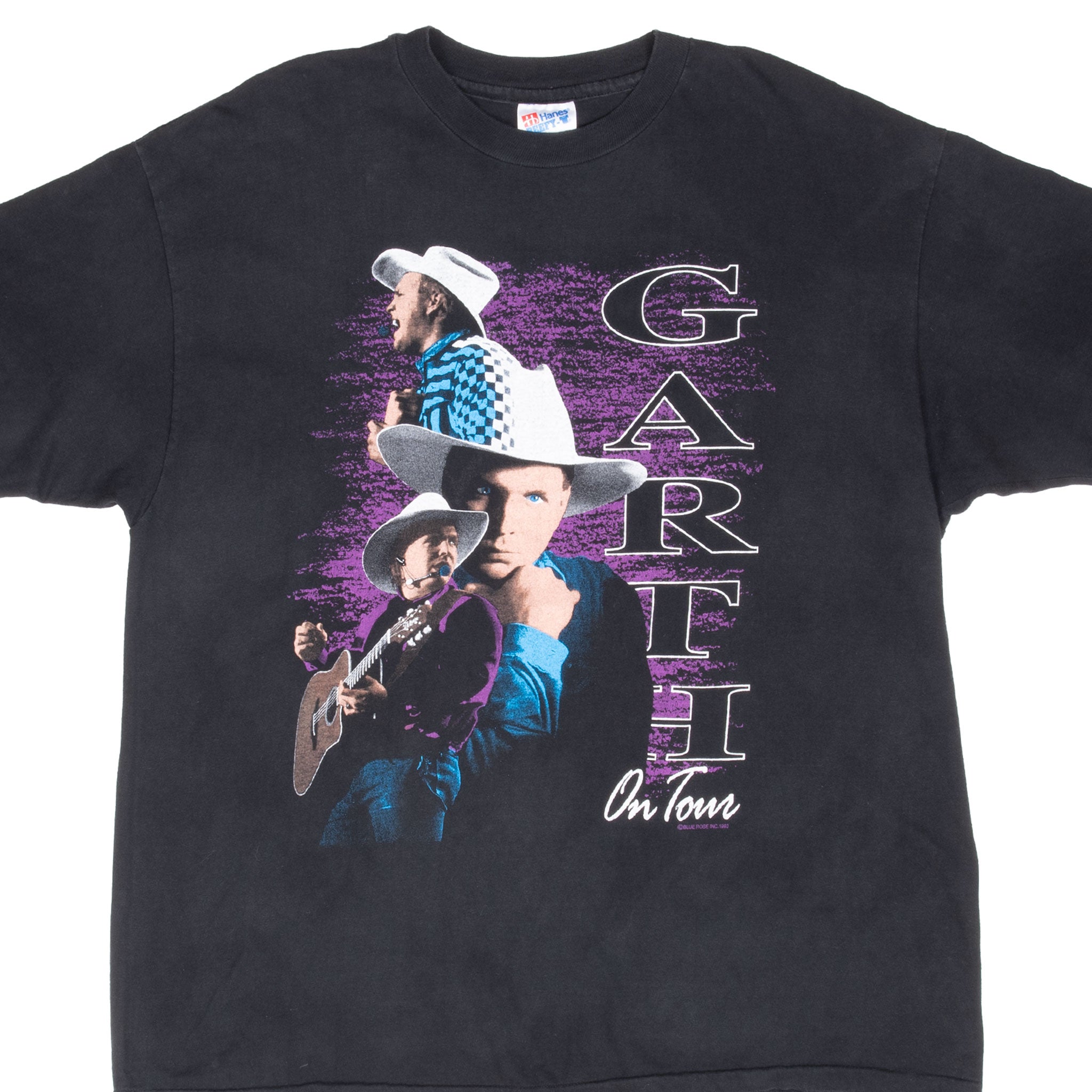 Vintage Garth Books On Tour 1992 Tee Shirt Size XL Made In Usa With Single Stitch Sleeves