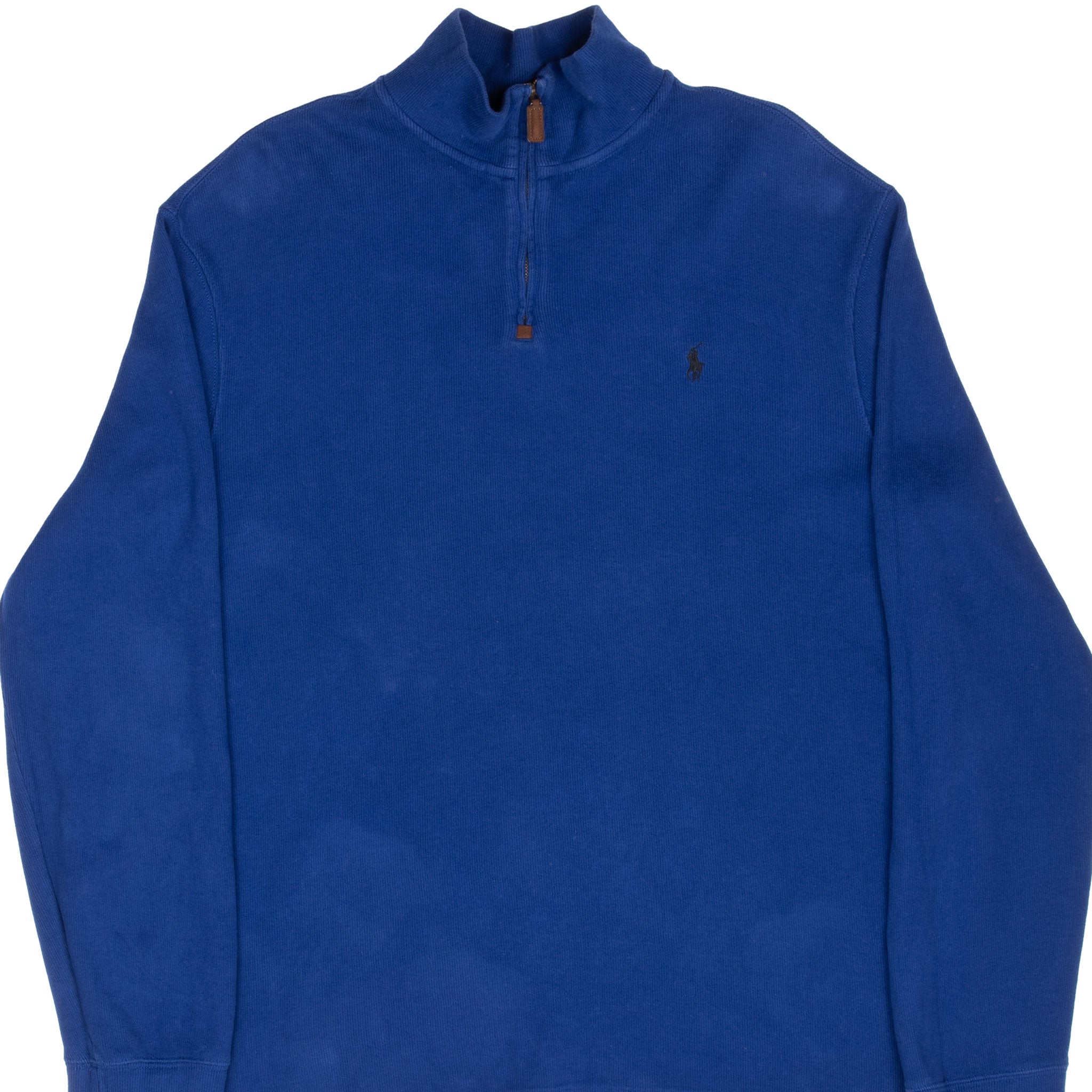 Vintage Polo Ralph Lauren Blue Quarter 1/4 Zip Sweater 1990S Size XL
