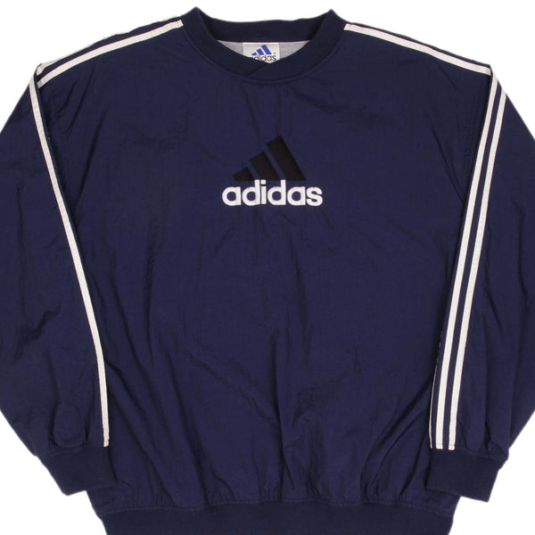 Vintage Adidas Big Logo Windbreaker Pullover Jacket Size Large