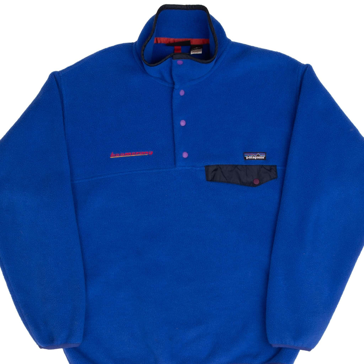 VINTAGE PATAGONIA SYNCHILLA SNAP T BLUE 1990S FLEECE PULLOVER MEDIUM M