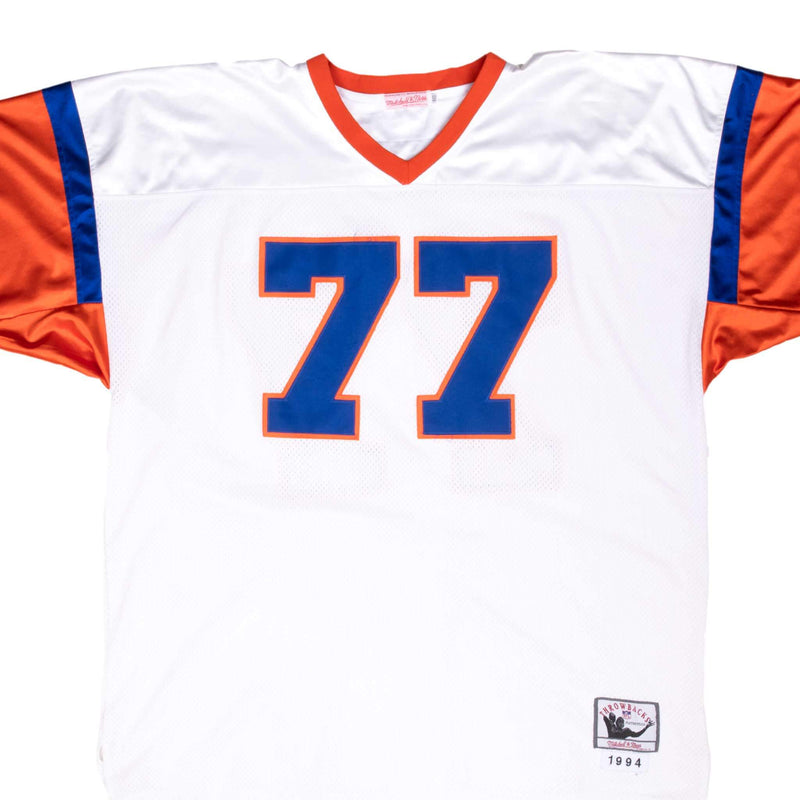 Vintage Nfl Denver Broncos Mecklenburg #77 Mitchell&Ness Jersey 1994 Size 60 Made In USA