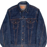 Vintage Big E Levis Jacket Single Stitch Dark Wash 1960S Size 40 Medium Made In Usa