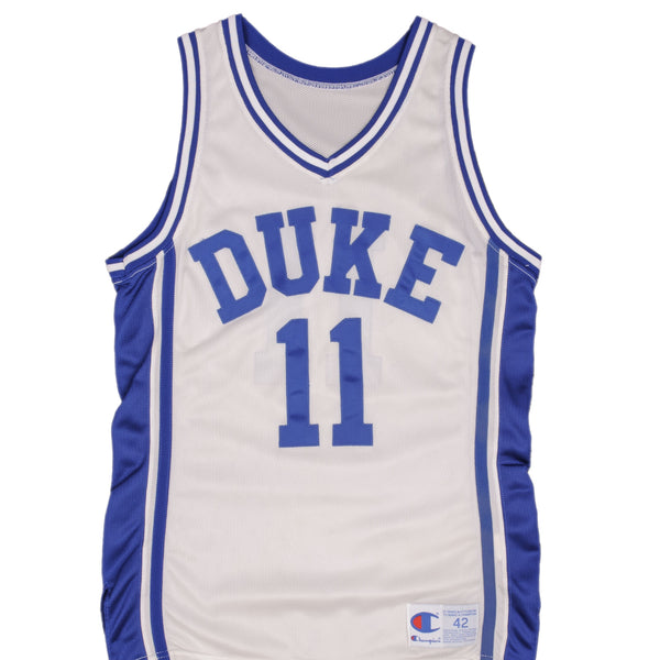 Vintage NCAA Champion Duke Blue Devils #11 1990S Jersey Size 42 Made In USA