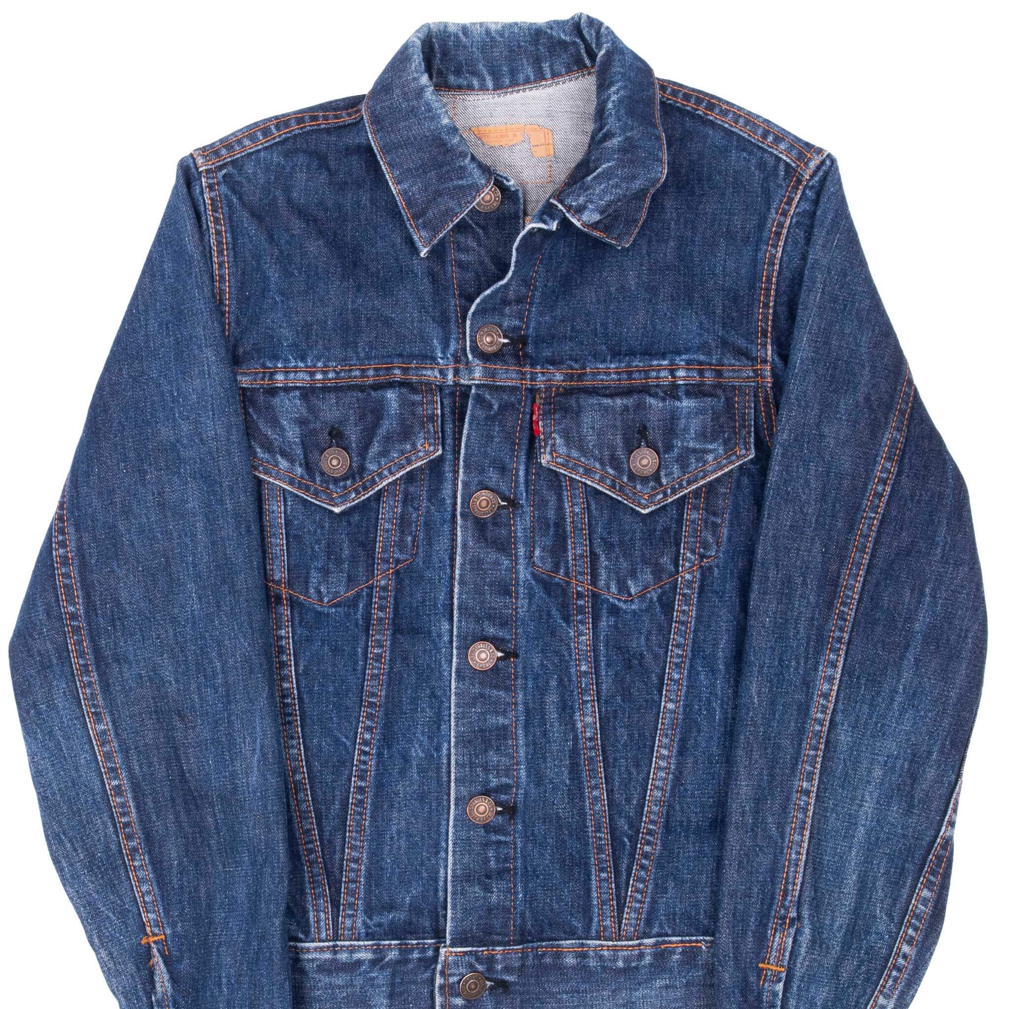 Vintage Levis Type 3 Two Pockets Denim Jacket Single Stitch Size 34 1970S Made In Usa