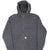 Vintage Carhartt Heavyweight Sherpa Lined Full Zip Grey Hoodie Sweatshirt Size 2XL