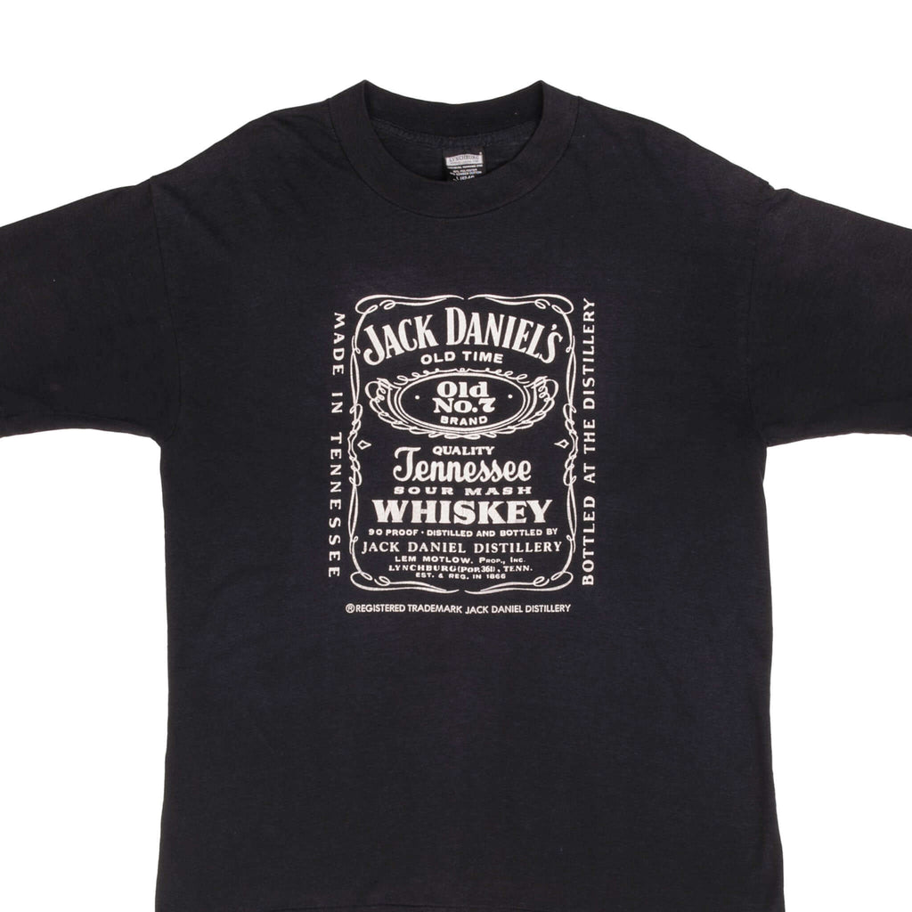 Vintage Jack Daniel's Tennessee Whiskey Tee Shirt 1980S Size Medium Made In Usa With Single Stitch Sleeves