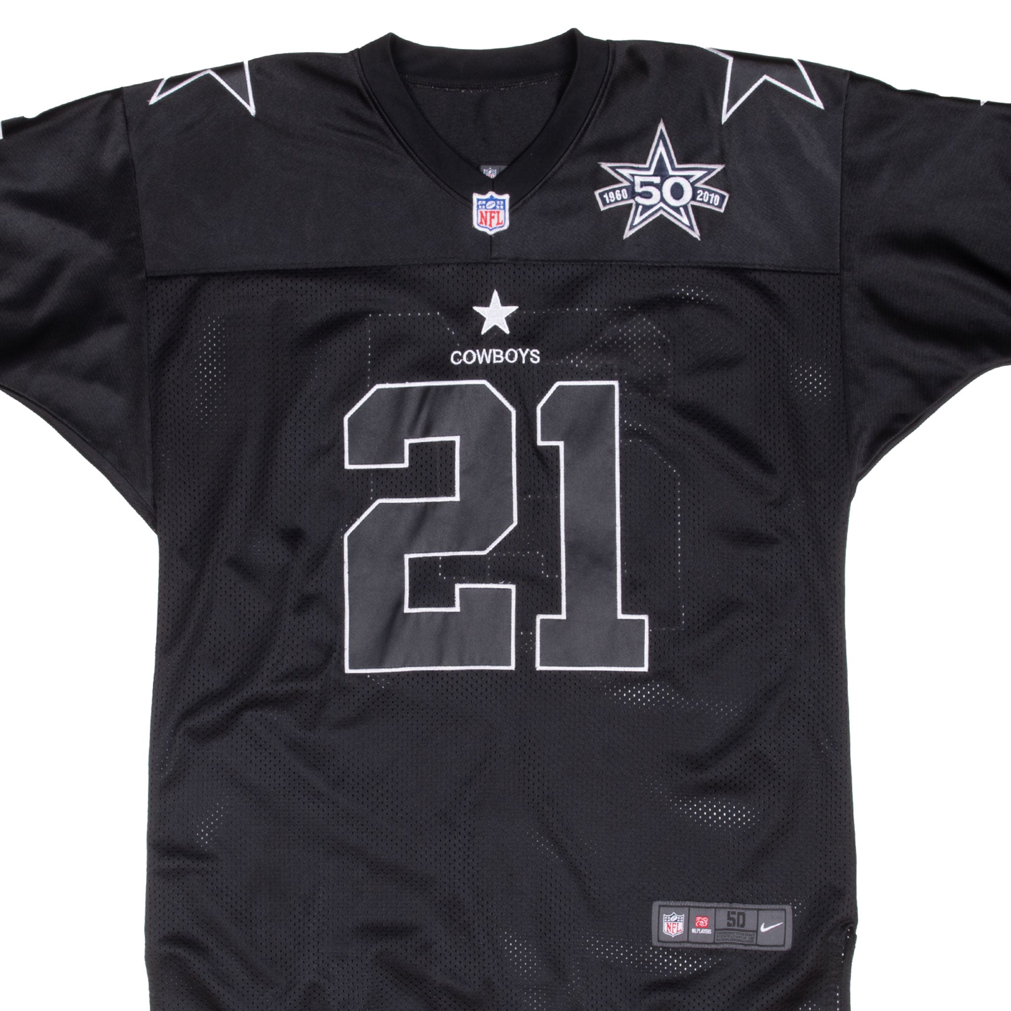 VINTAGE NFL DALLAS COWBOYS ELLIOTT #21 ARMY NIKE JERSEY 1960-2010 SIZE 50