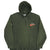 Vintage Nike Swoosh Spellout Green Quarter Zip Hoodie Sweatshirt 2000S Size 2XL