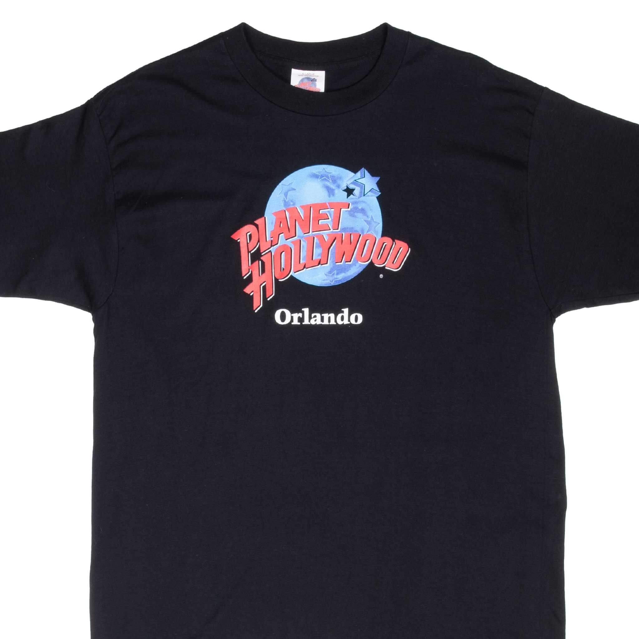 Vintage Planet Hollywood Orlando 1990S Tee Shirt Size XL Made In Usa With Single Stitch Sleeves