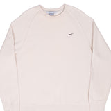 Vintage Nike Classic Swoosh Beige Sweatshirt 2000S Size XL