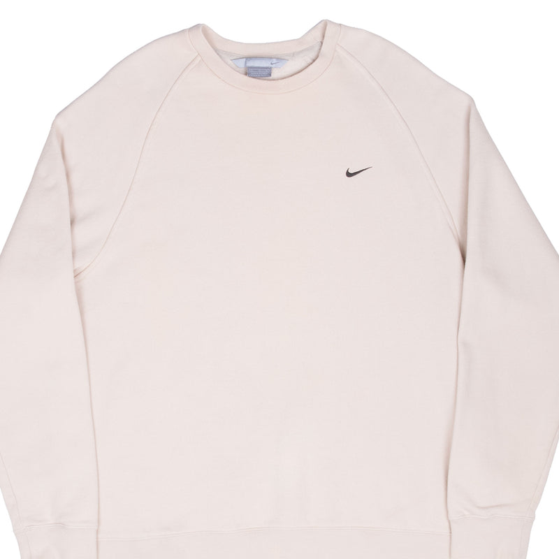 Vintage Nike Classic Swoosh Beige Sweatshirt 2000S Size XL