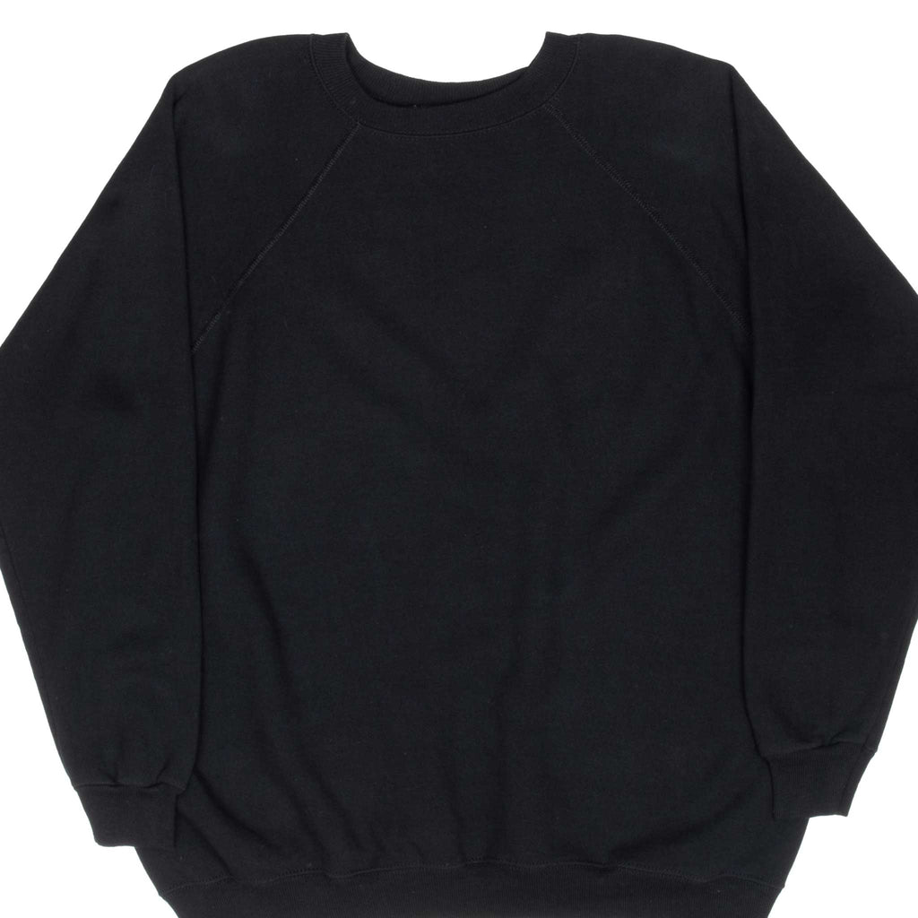 Vintage Hanes Blank Black Sweatshirt 1990S Size 2XL Made In Usa