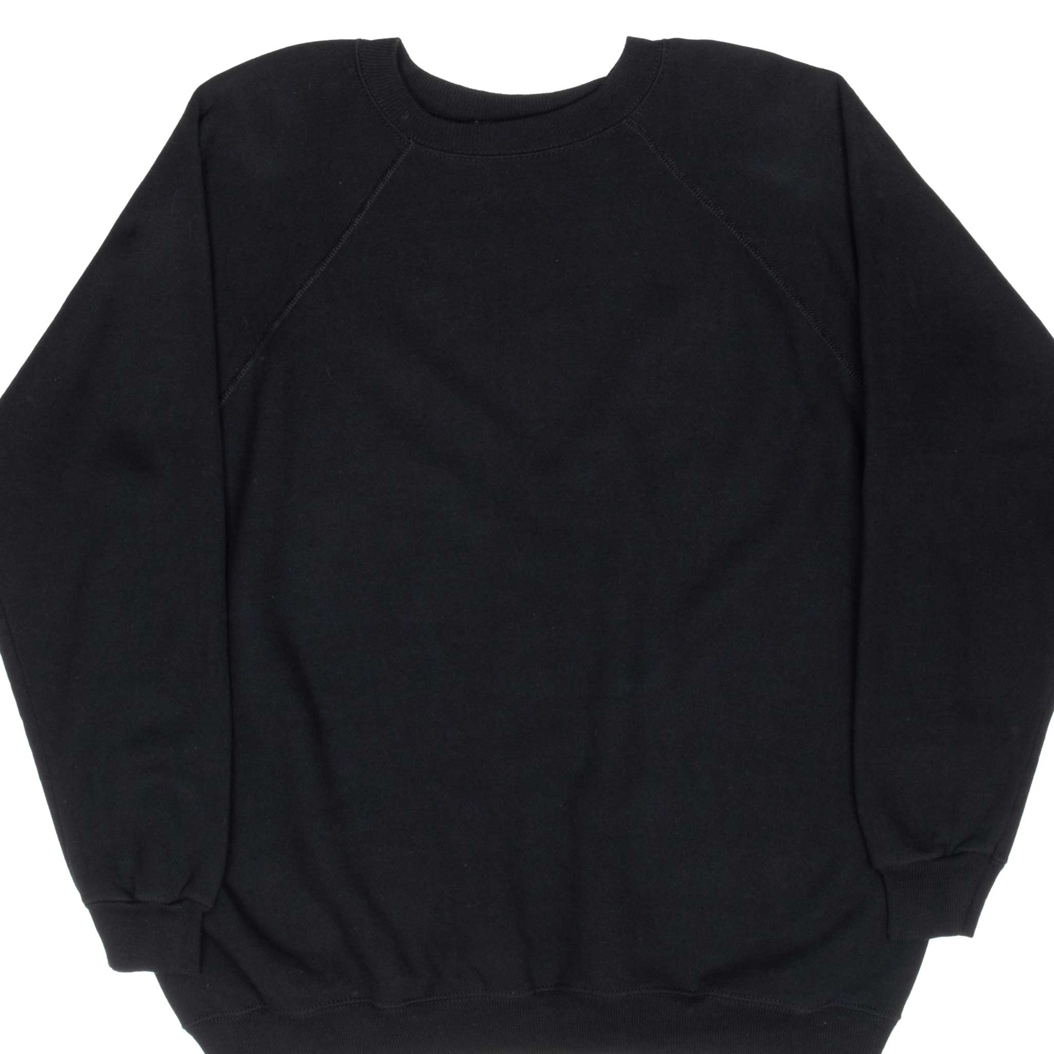 Vintage Hanes Blank Black Sweatshirt 1990S Size 2XL Made In Usa